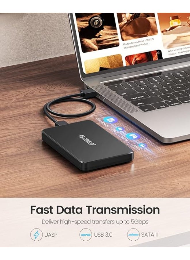 Orico USB 3.0 External Hard Drive Enclosure for 2.5-inch SATA HDD & SSD - High Speed 5Gbps UASP Supported Case, Tool-Free Design - Image 5